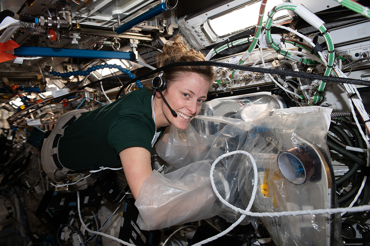 Loral O'Hara on the ISS