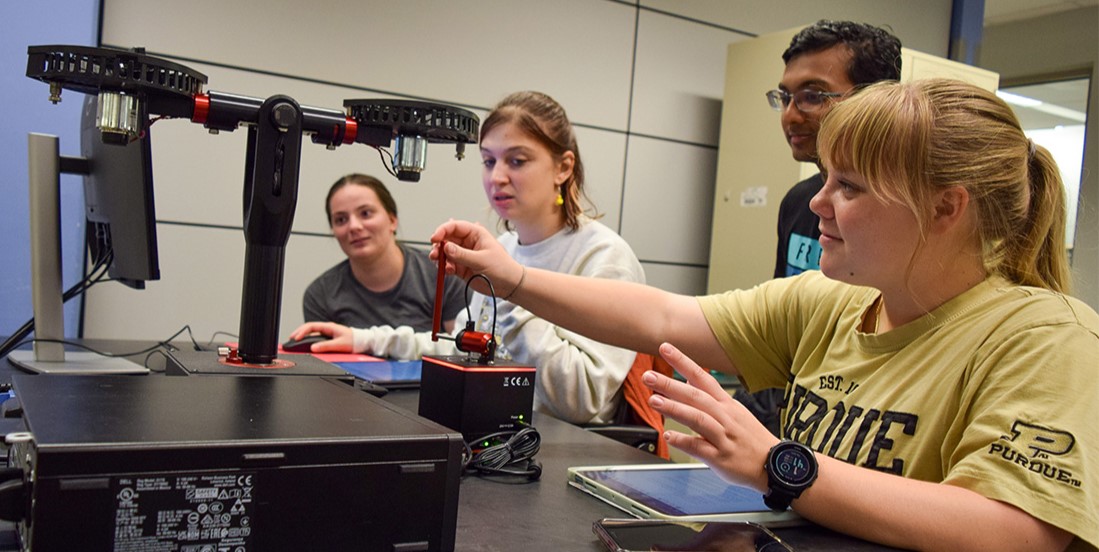 Students working on a project