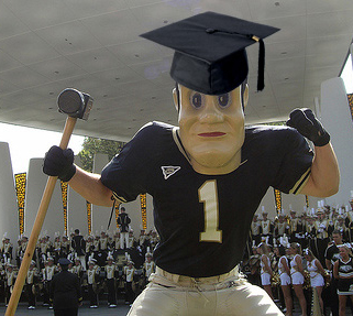 Purdue Pete in Graduation Cap