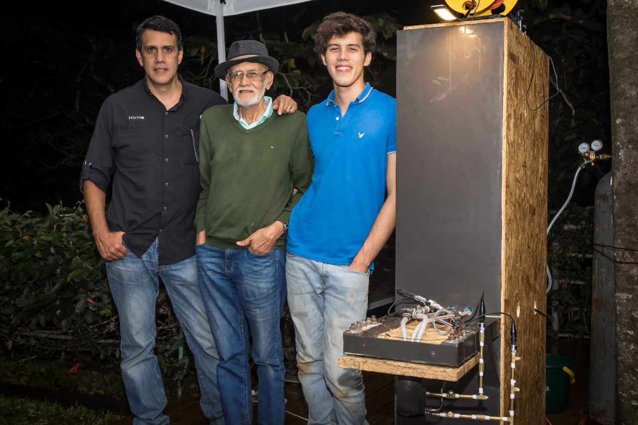 Roy Ramirez, right, with his father and grandfather