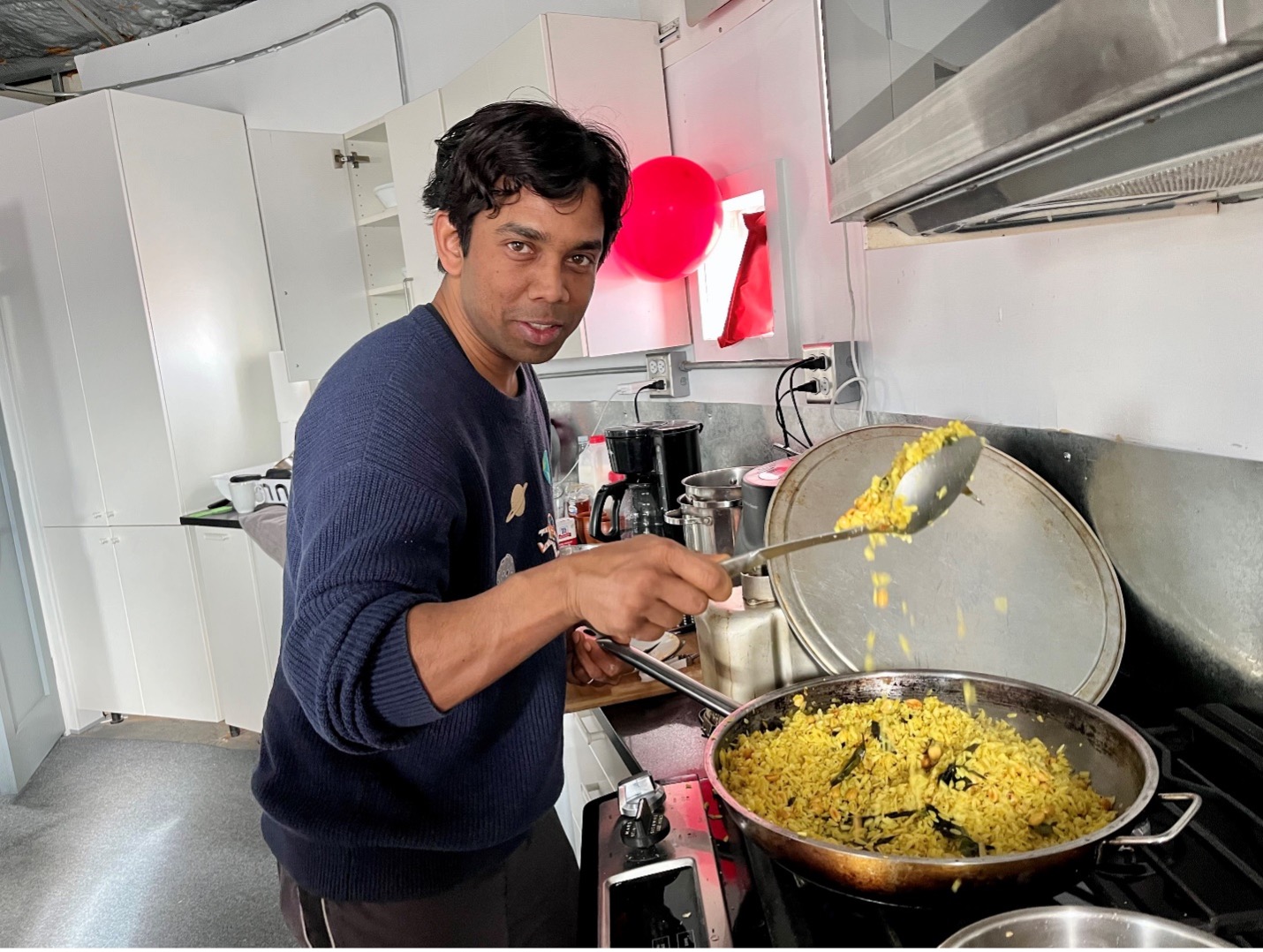 Kshijit preparing poha