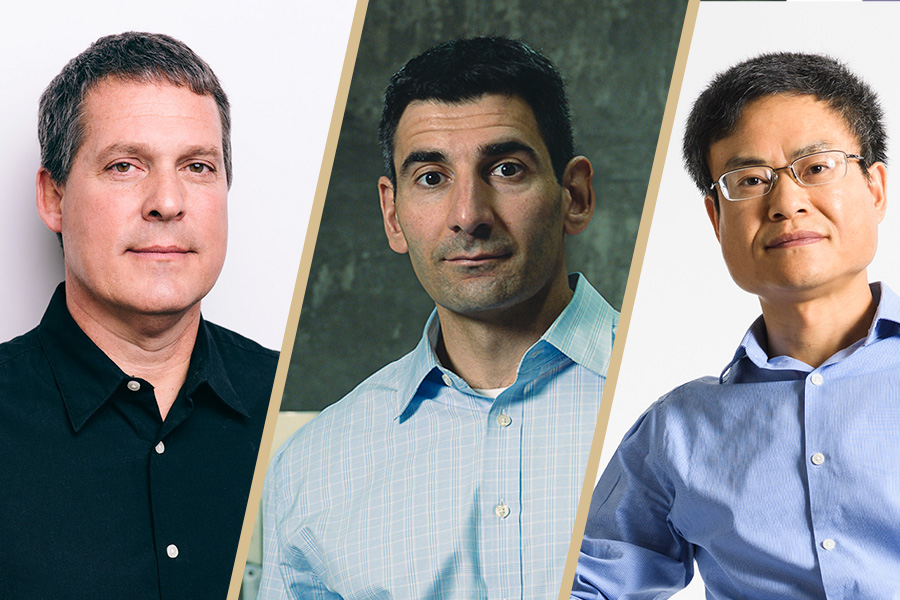 Portraits of three Purdue faculty