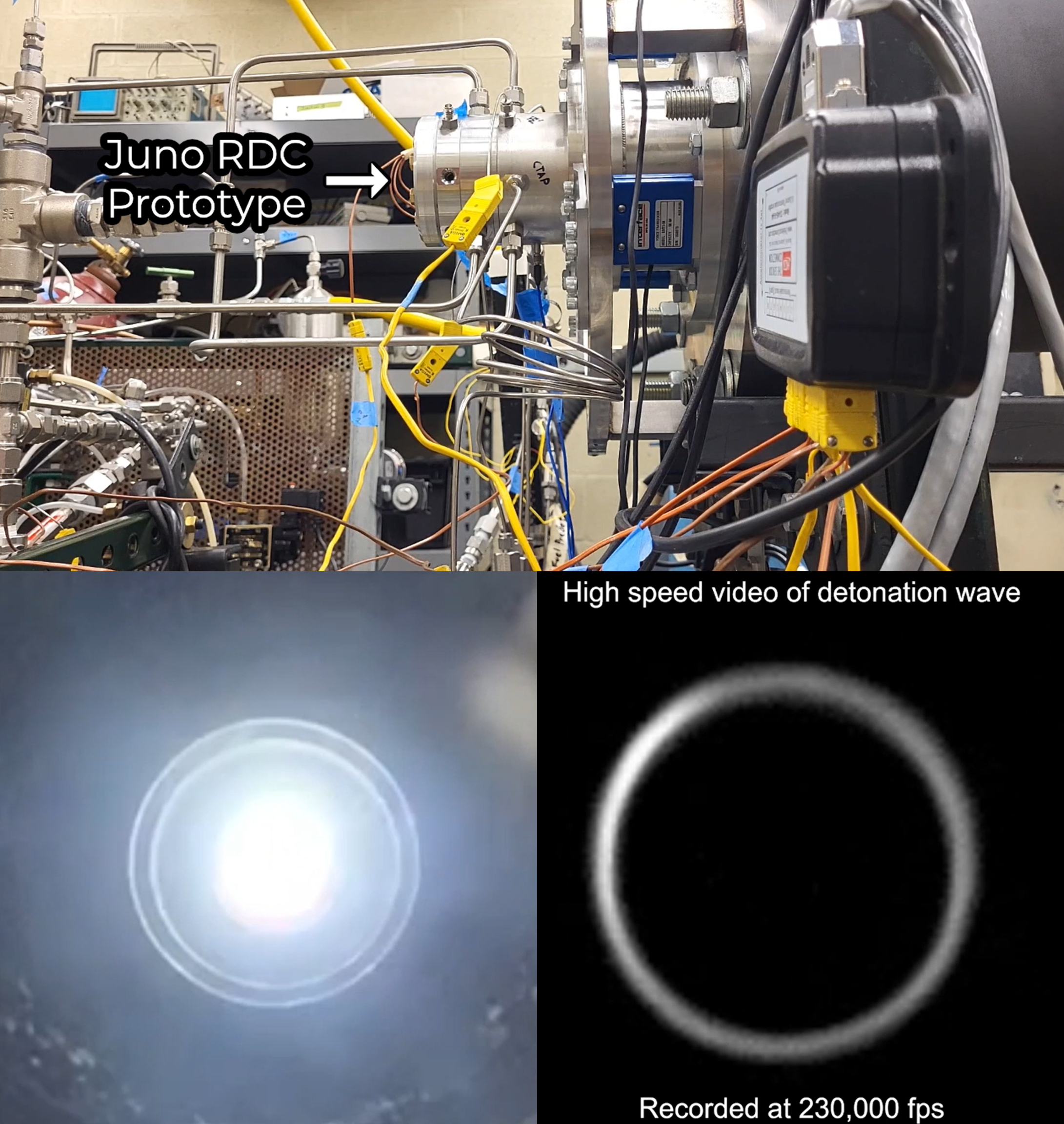 Pictures of various tests conducted by Juno Propulsion