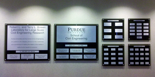 Bowen Lab Donor Plaques