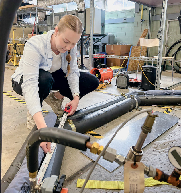 Hafds Magnsdttir, an undergraduate student researcher, is assisting with cyberphysical testing through the RETH Institute.