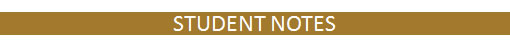 Student Notes Header