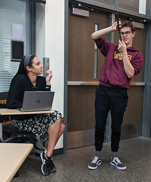 Elliot Cram says he is studying civil engineering because he wants to build sustainable buildings that exist in harmony with its surrounding environment.