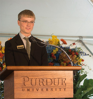 Civil Engineering graduate student Nathan Shellhamer attended several conferences and lectures while working toward his master's degree, which he earned this past May.