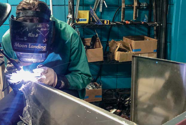 As a SURF program participant, Brian Magnuson worked with Brandon Boor, associate professor of civil engineering, to design and build a full-scale environmental chamber to conduct dust transfer experiments.