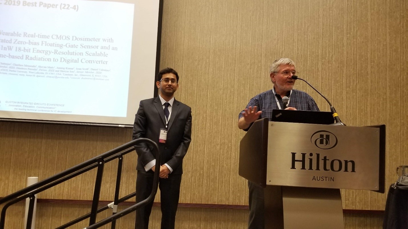 Baibhab Chatterjee during the announcement of CICC Best Paper Award
