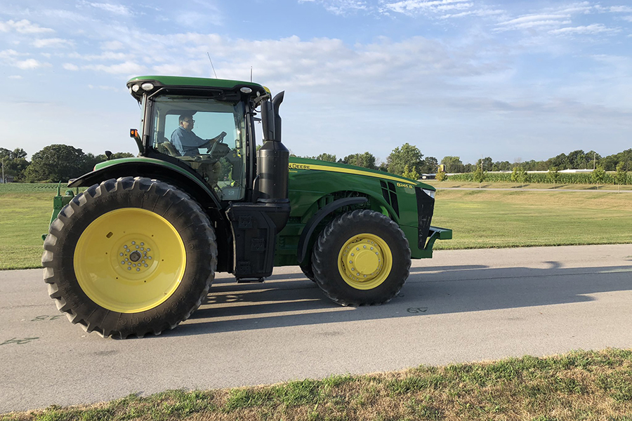 jim krogmeier on a tractor
