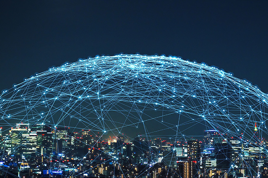 stock image depicting a connected world