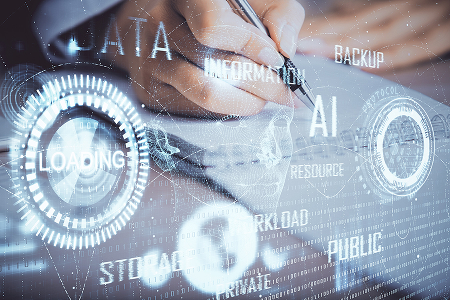 stock image depicting artificial intelligence and machine learning