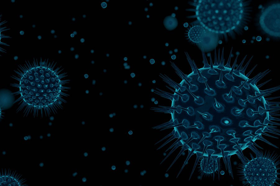stock image of covid cells