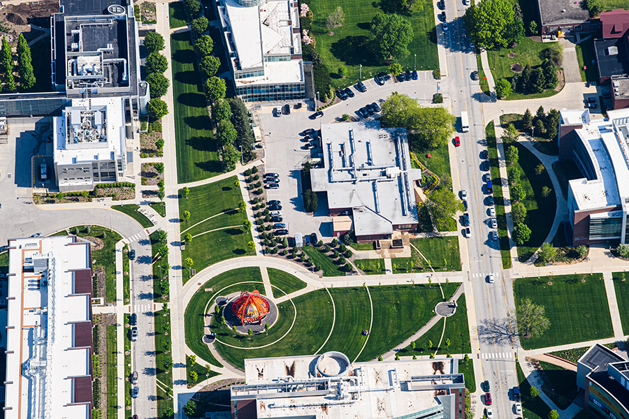 aerial photo of discovery park