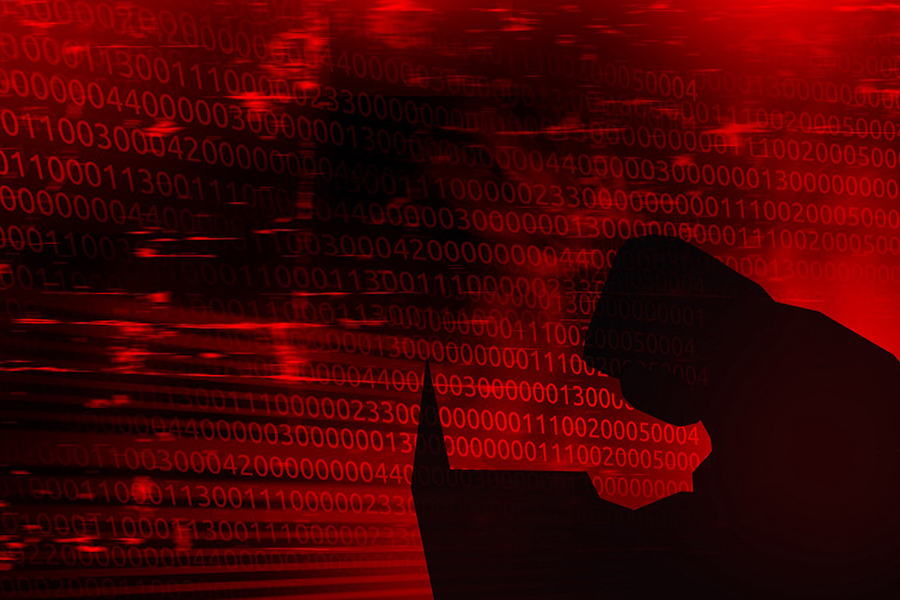 stock image depicting cyber crime