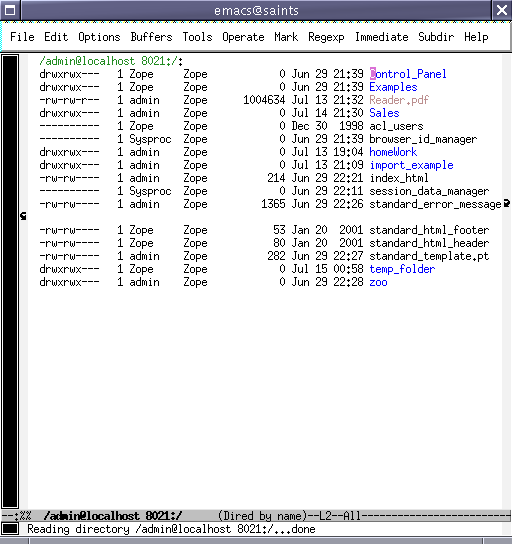 Viewing the Zope Root Folder via
        ange-ftp