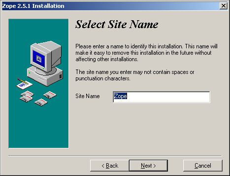 Selecting a Site Name