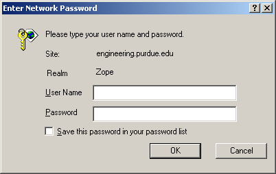 Zope Login Box