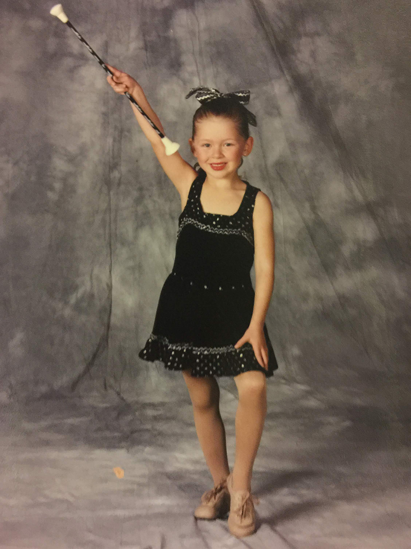Young Emma with Baton