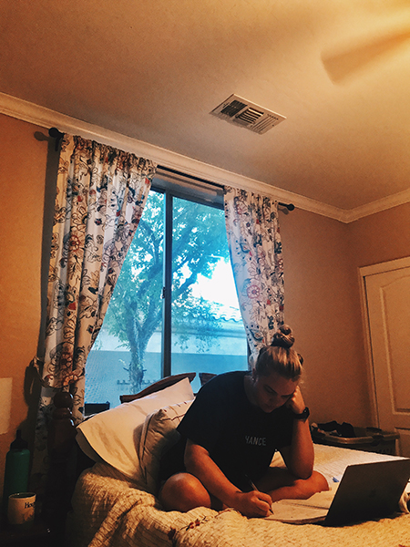 Emily Dolny in her bedroom
