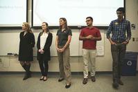 Five student panelists at the 
