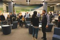Faculty, students and staff attended the poster exhibition