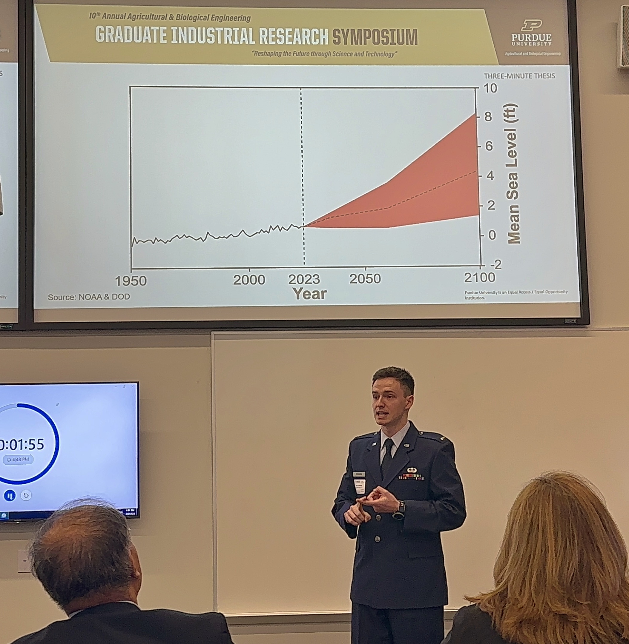 Robert Pekarek, IE Master's Thesis Student, presents his work at the competition.