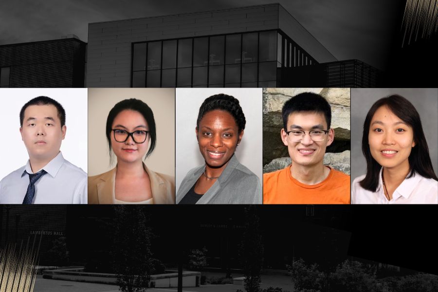 Composite photo of five new faculty members