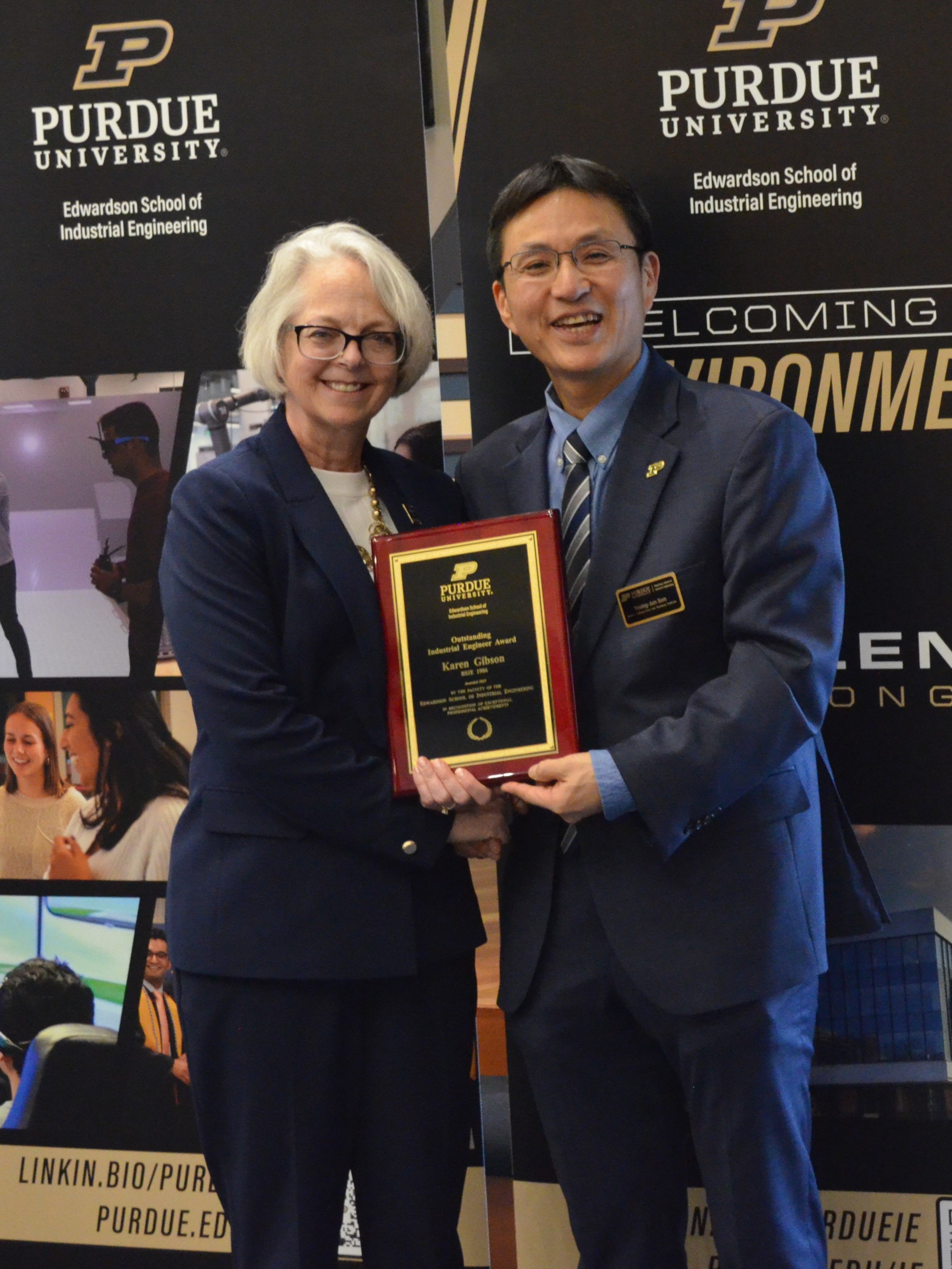 Posing with Dr. Son after accepting award. 