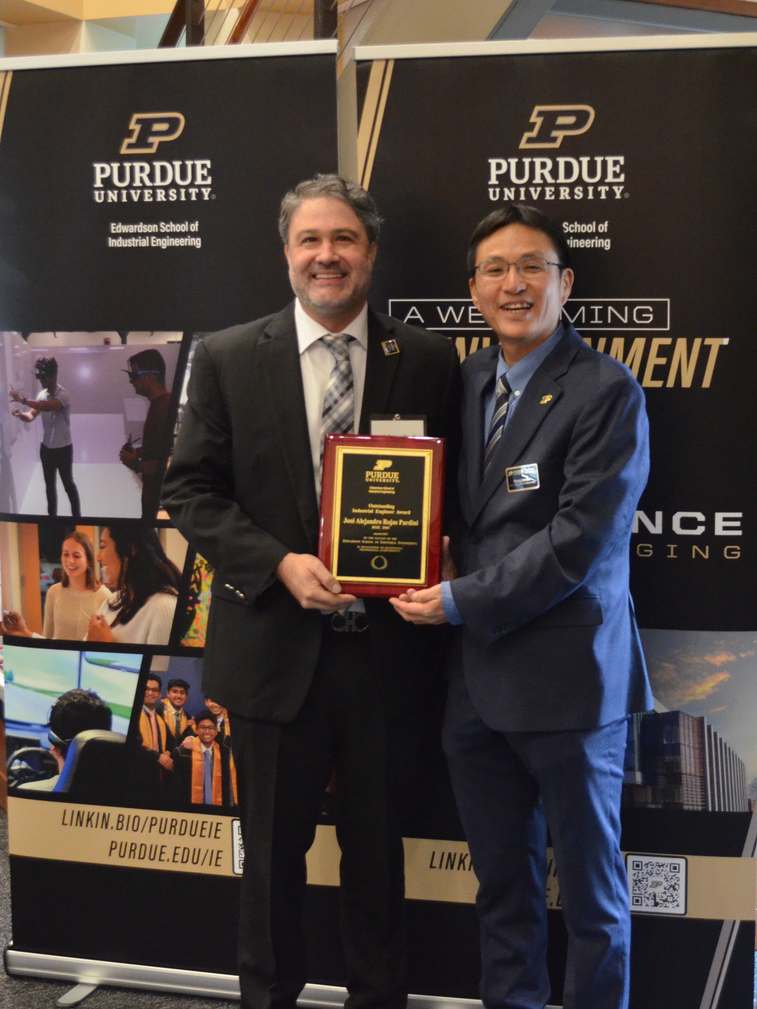 Posing with Dr. Son after accepting award. 